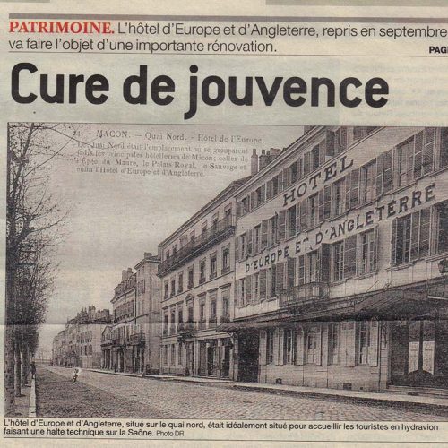 Cure de Jouvence pour l'hotel d'Europe et d'Angleterre